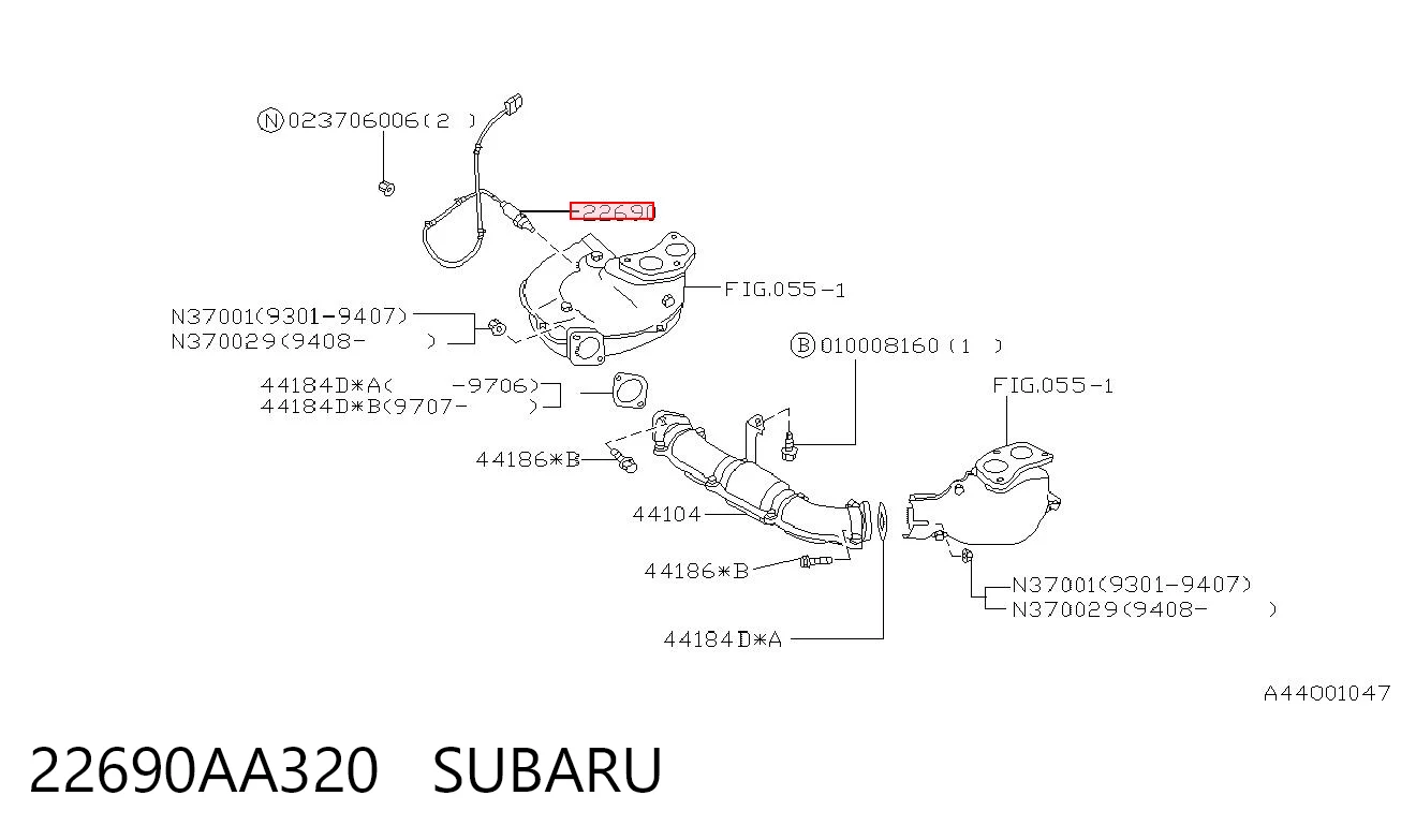 22690AA320 Subaru Датчик кислорода