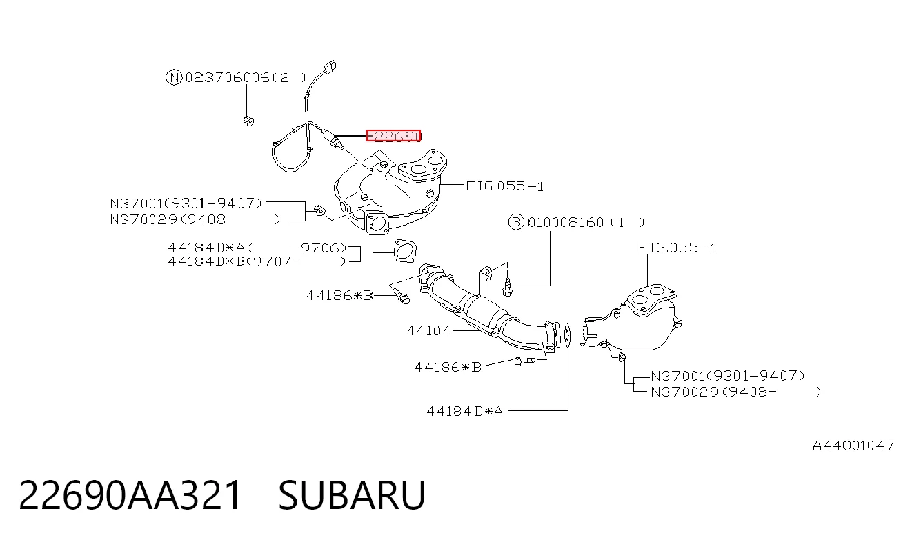 22690AA321 Subaru Датчик кислорода