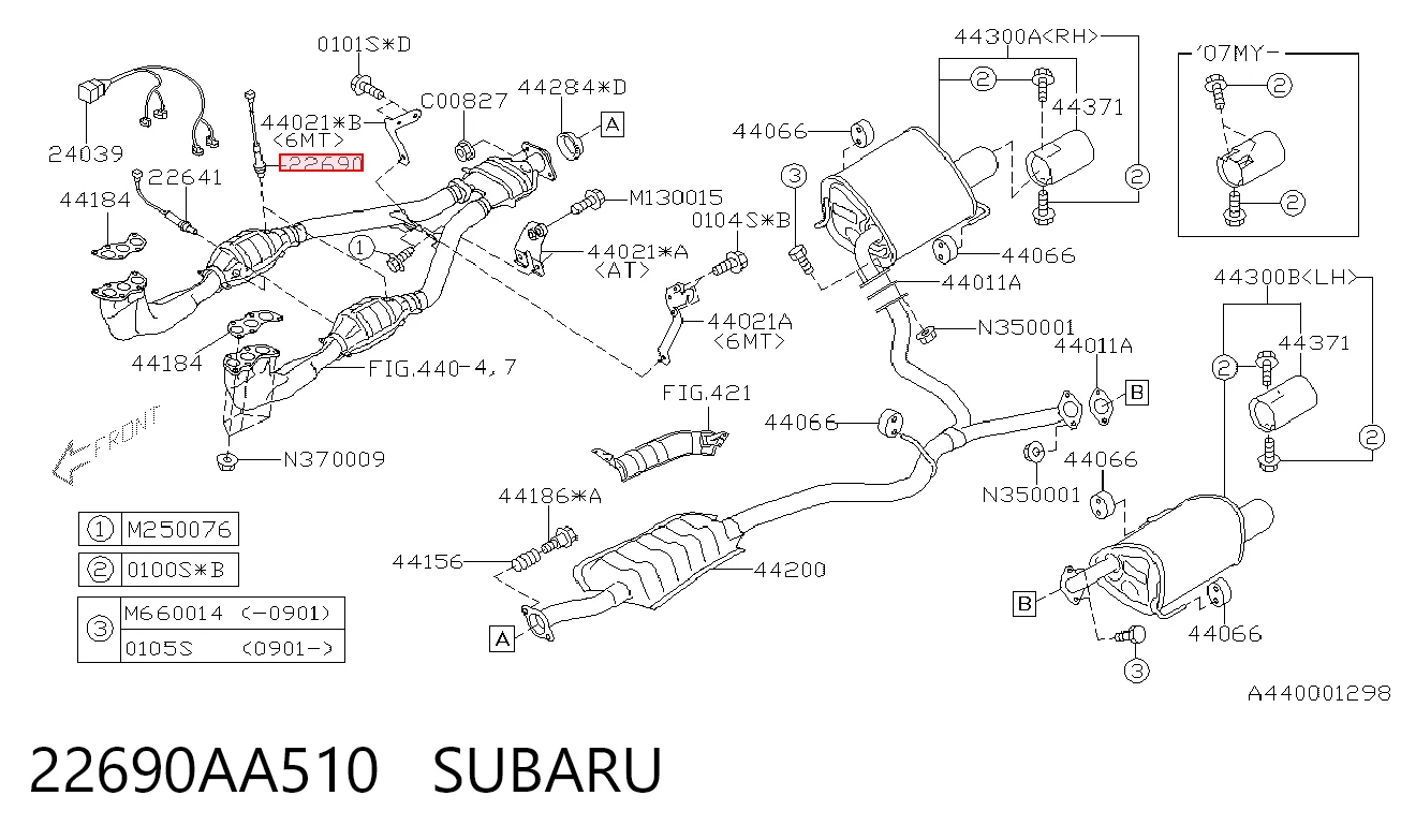 22690AA510 Subaru 