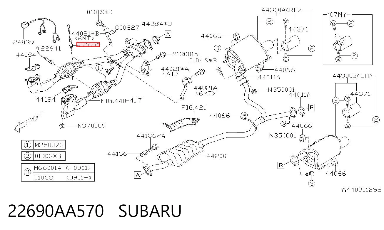 22690AA570 Subaru 