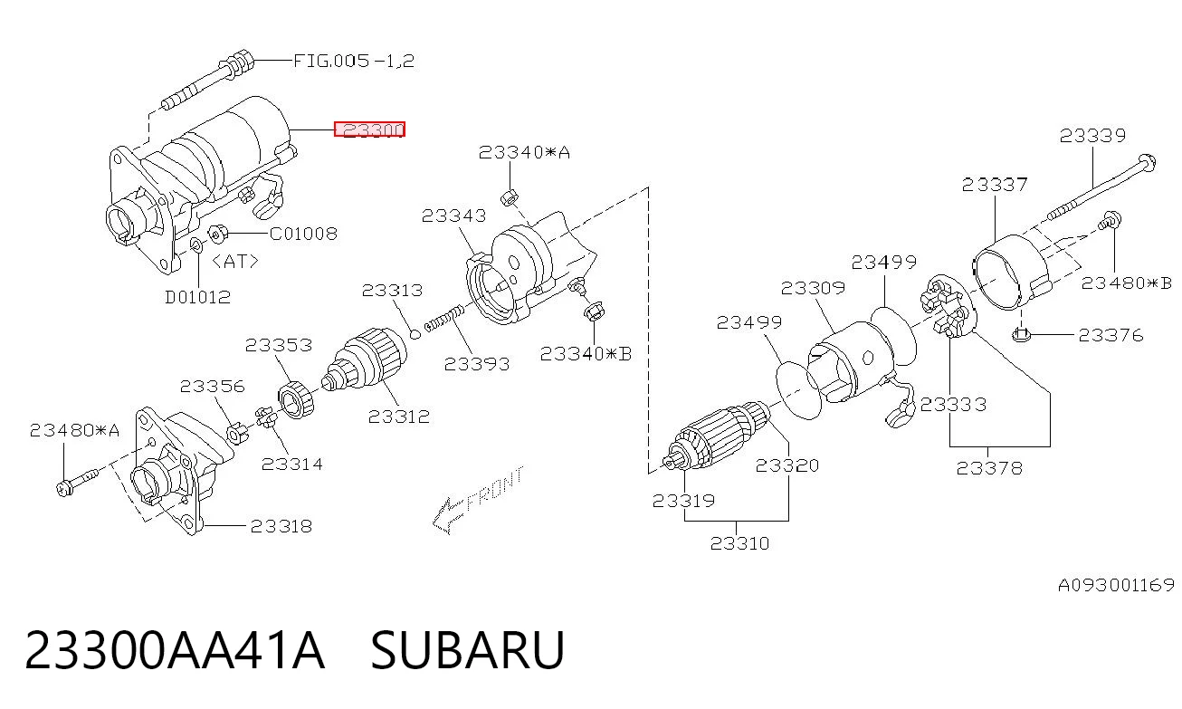 23300AA41A Subaru Стартер автомобиля