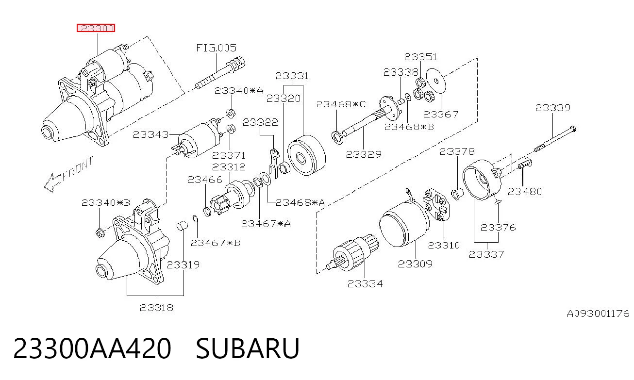 23300AA420 Subaru Стартер автомобиля