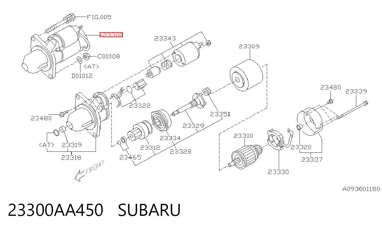 23300AA450 Subaru Стартер автомобиля