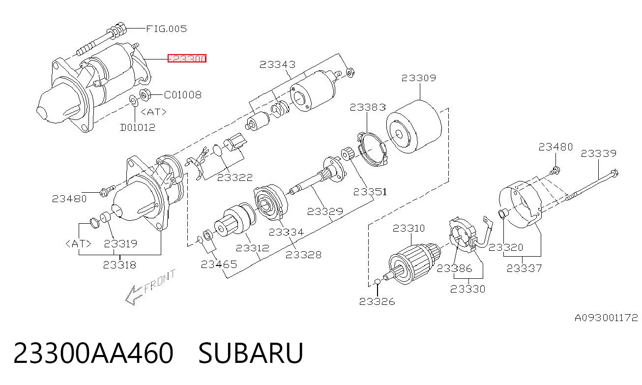 23300AA460 Subaru Стартер автомобиля