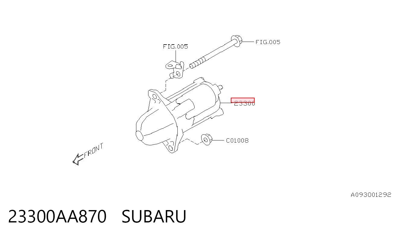 23300AA870 Subaru Стартер автомобиля