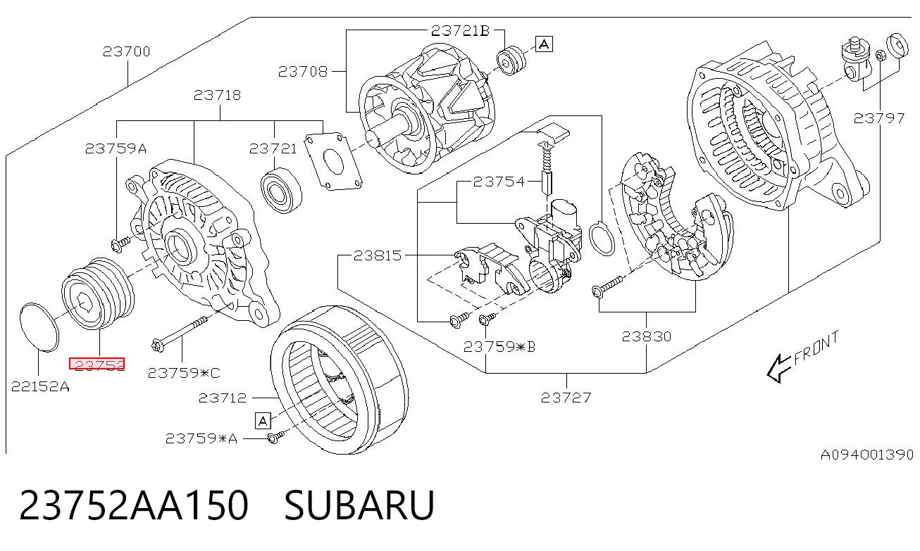 Инерционный шкив Subaru Forester IV внедорожник (S13, SJ) (2012 - 2018) цена, от 78.26 USD