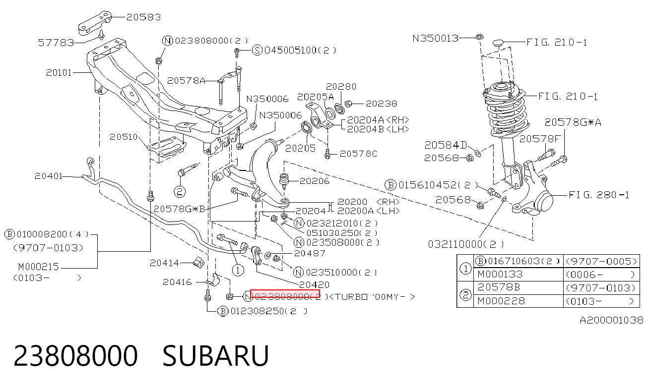 23808000 Subaru