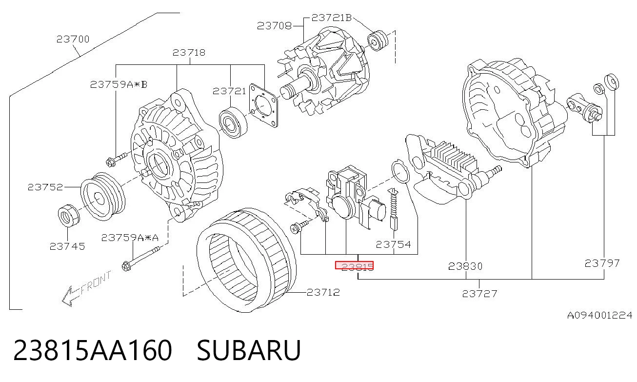 23815AA160 Subaru Реле-регулятор напряжения