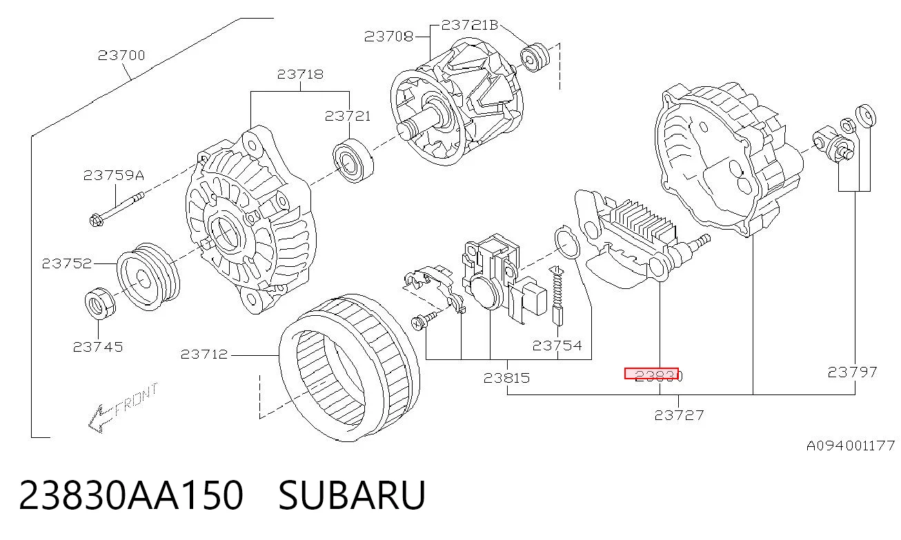 23830AA150 Subaru Выпрямитель генератора