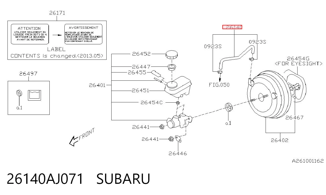 26140AJ071 Subaru 