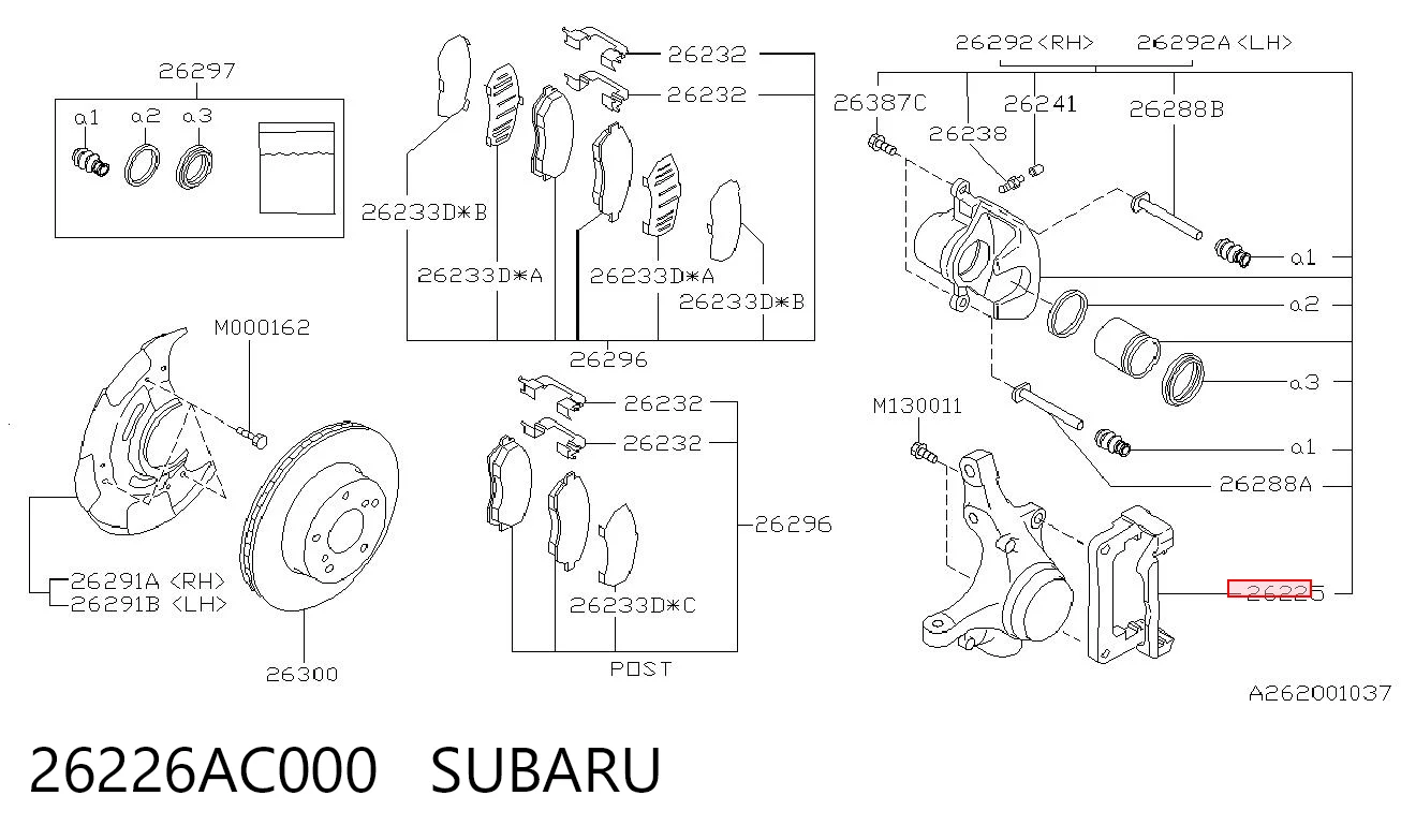 26226AC000 Subaru 
