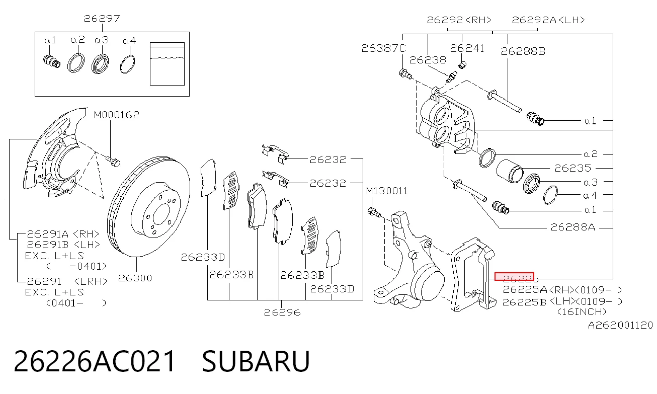 26226AC021 Subaru