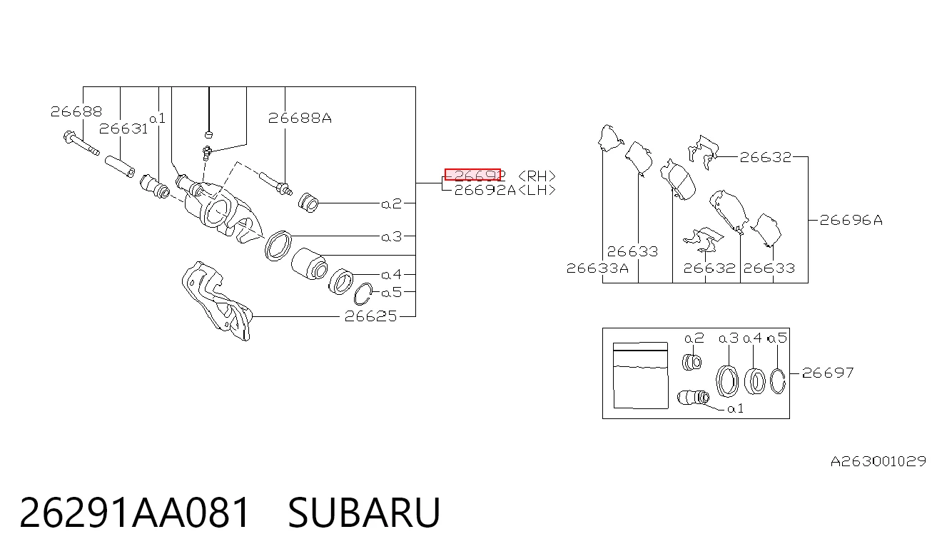 Суппорт тормозной задний правый на Subaru Legacy I BC