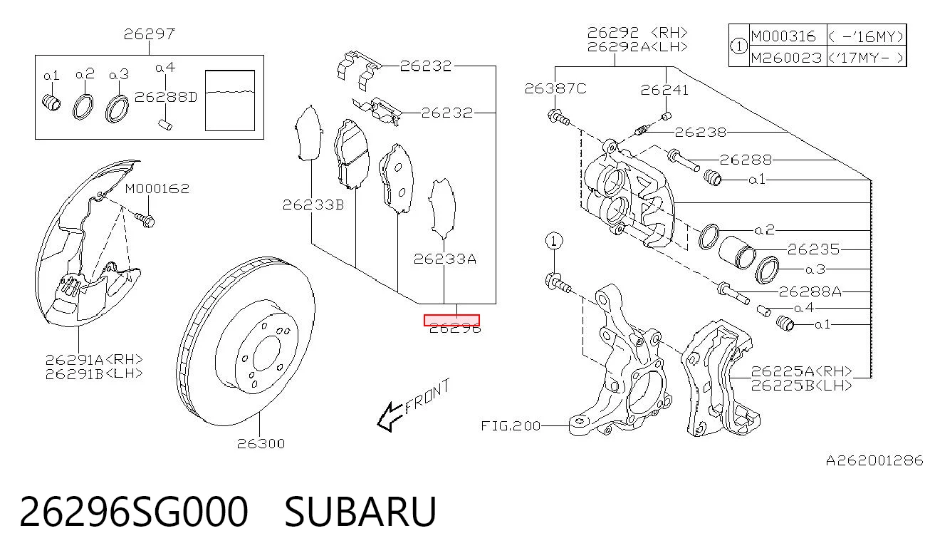 26296SG000 Subaru 