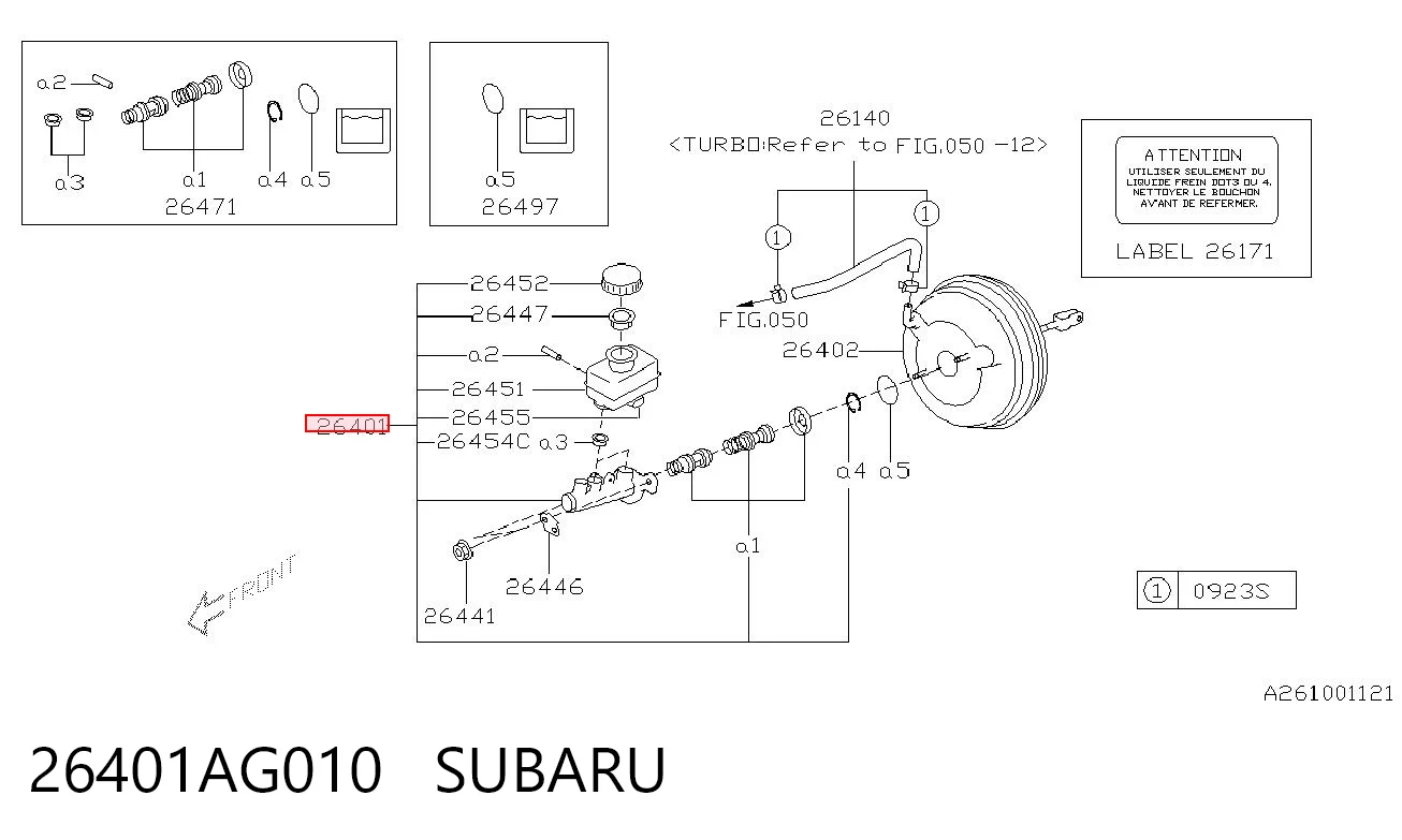 Цилиндр главный тормоза (гидротормозов) Subaru Impreza III хэтчбек (GH) (2007 - 2011) цена, от 127.05 USD