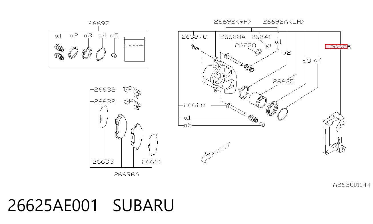  Суппорт задний правый Subaru Legacy 3