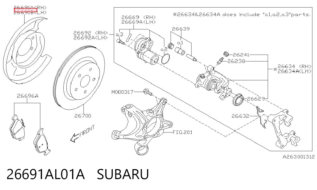 26691AL01A Subaru 