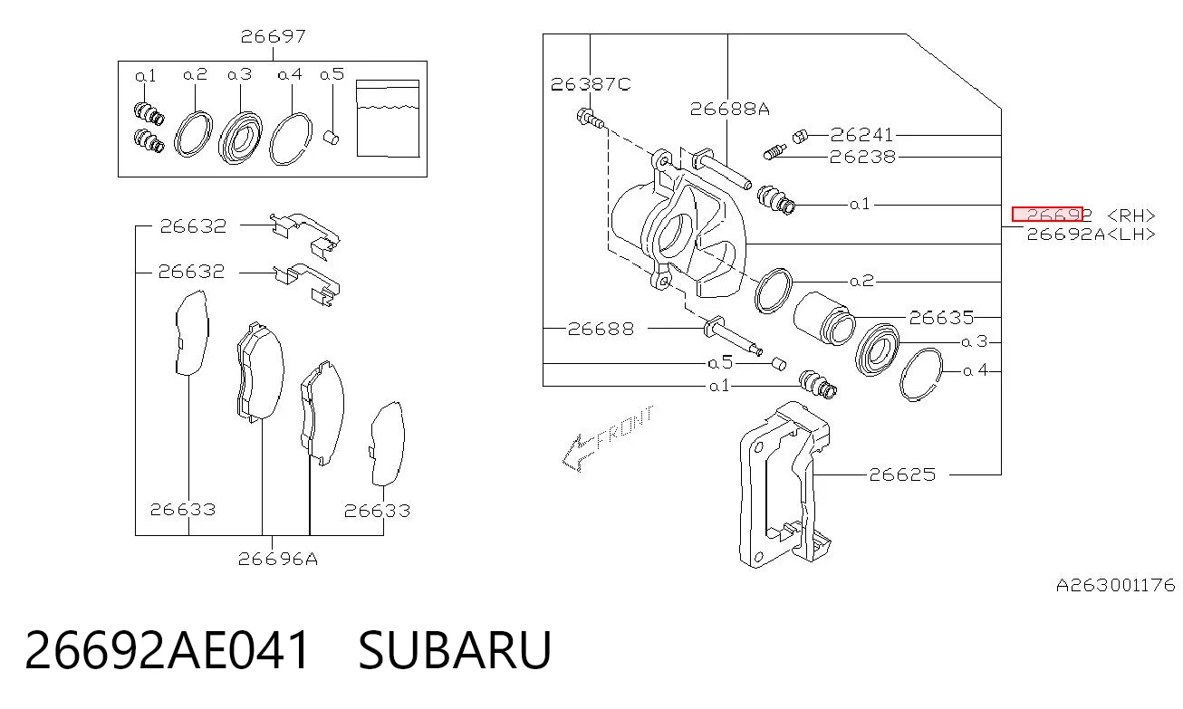  Суппорт задний правый Subaru Legacy 4
