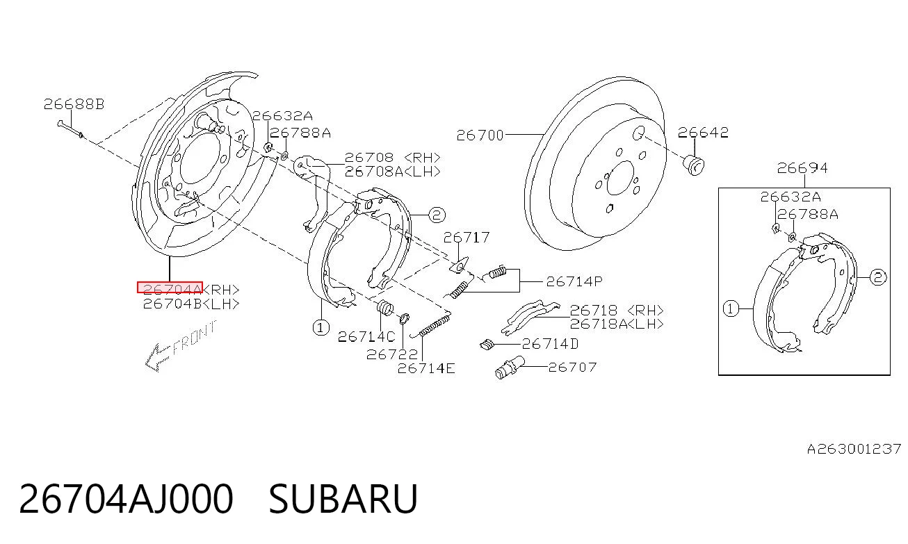 26704AJ000 Subaru 