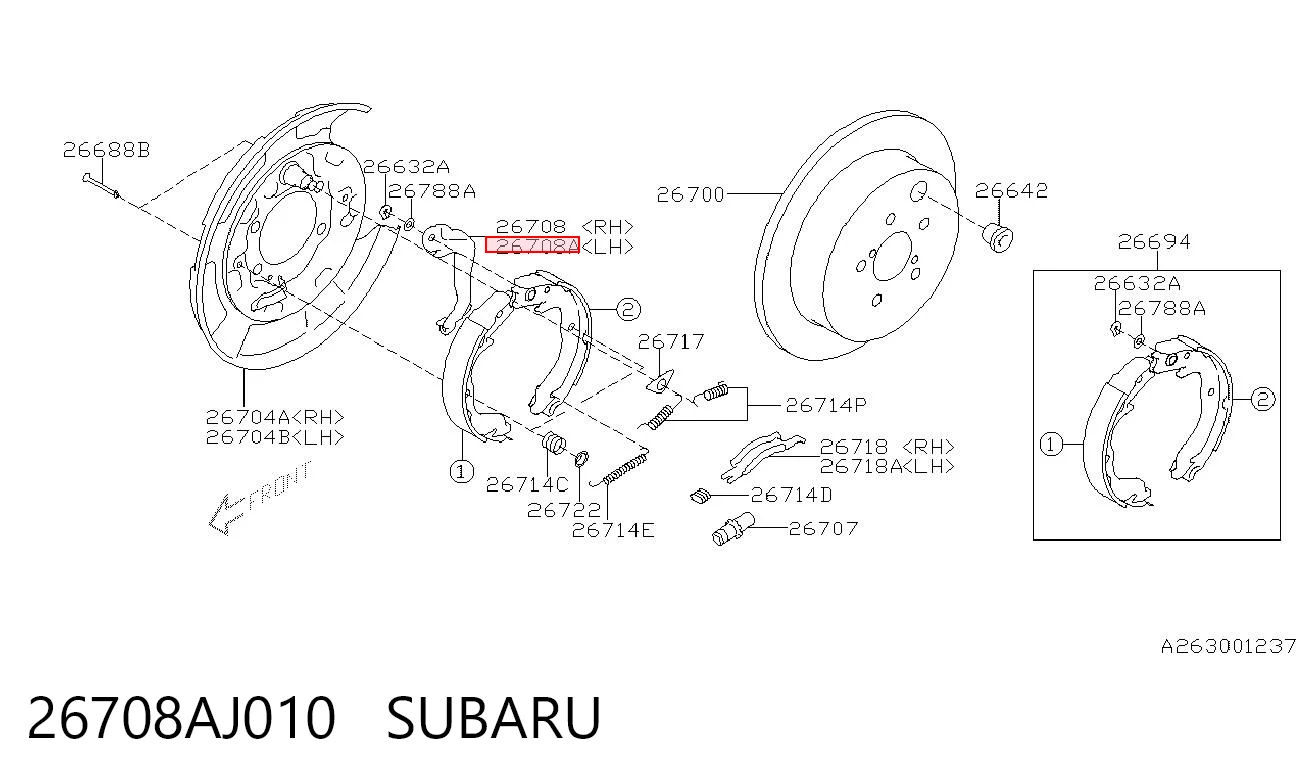 26708AJ010 Subaru 