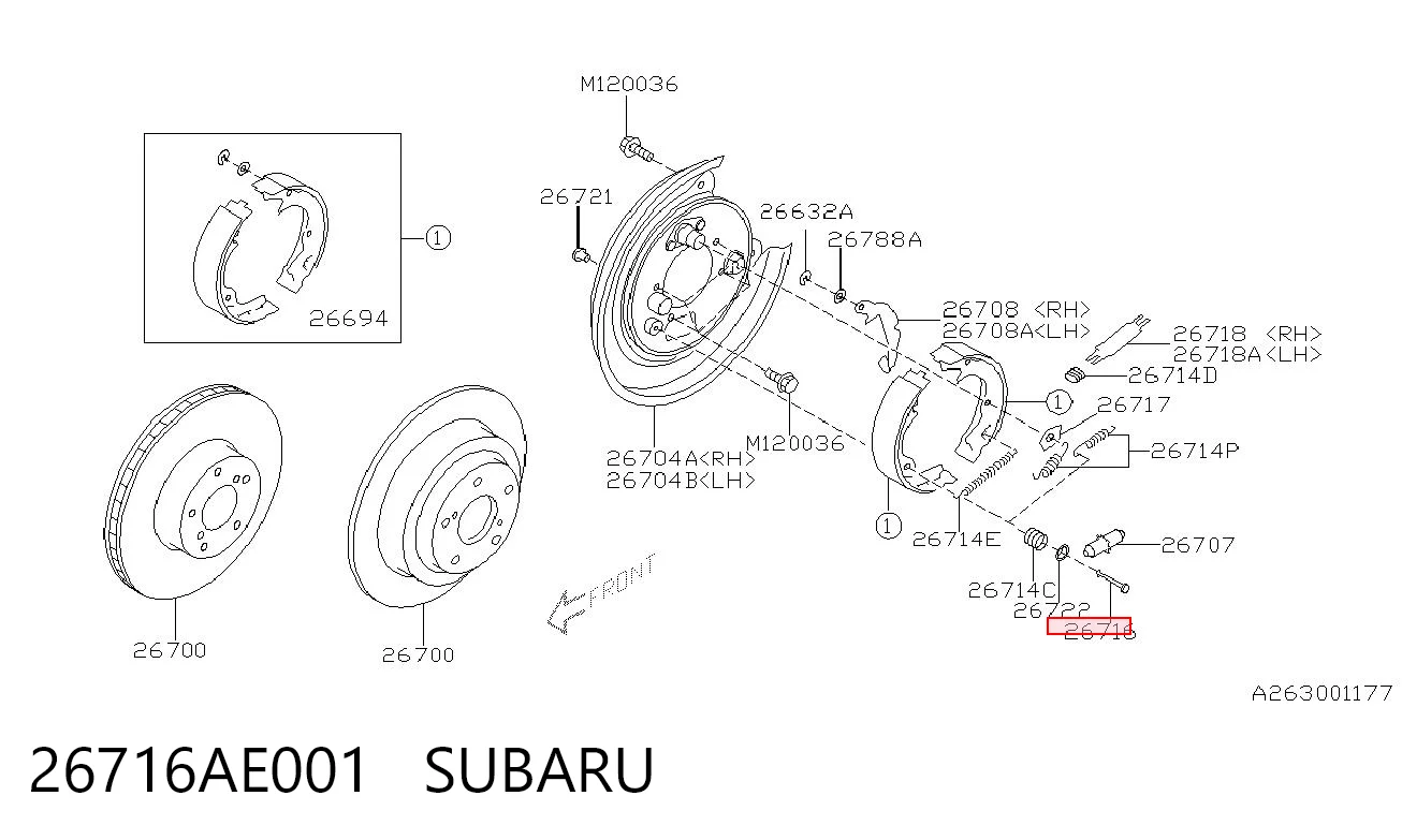 26716AE001 Subaru