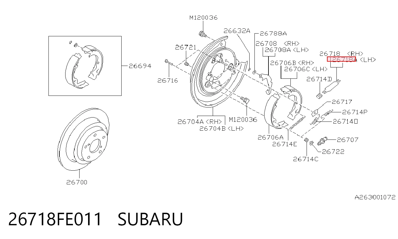26718FE011 Subaru 