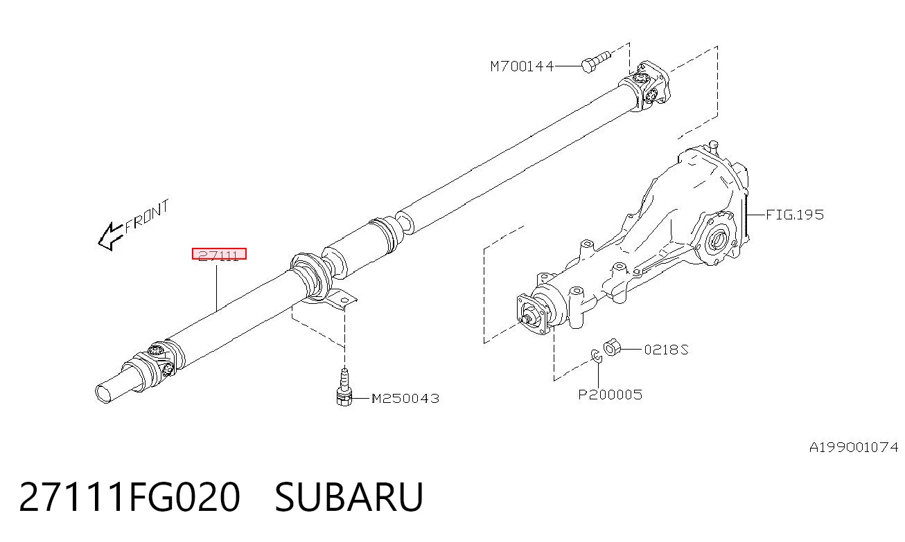 27111FG020 Subaru Карданный вал заднего моста
