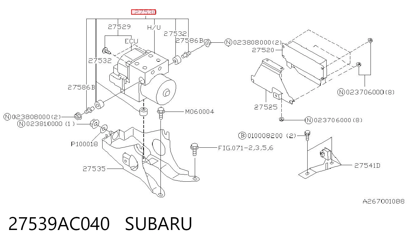 Блок ABS гидравлический на Subaru Legacy II BD, BG