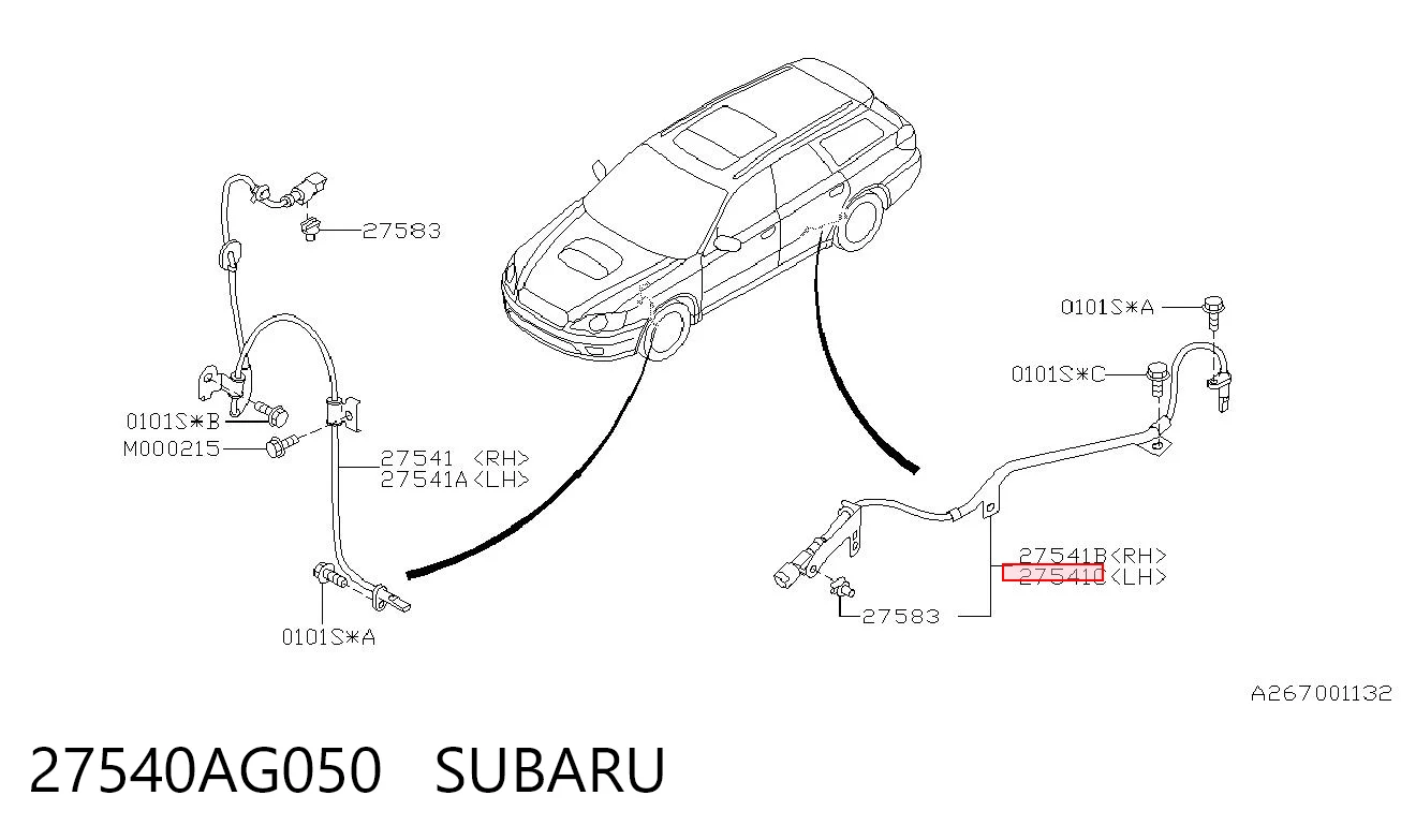 27540AG050 Subaru Задний левый датчик АБС