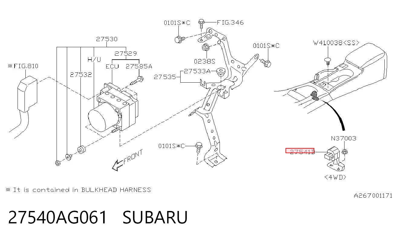 27540AG061 Subaru 