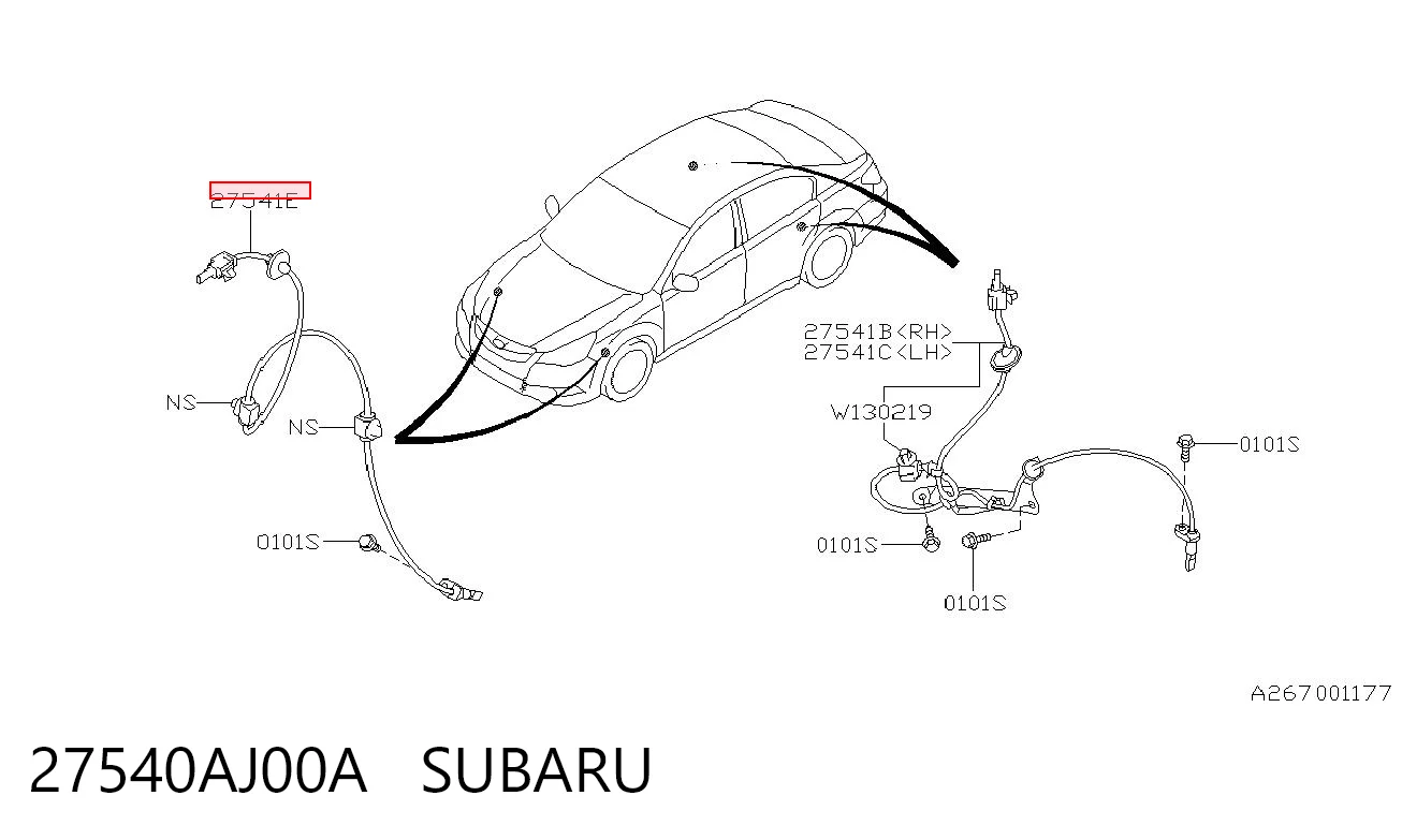 27540AJ00A Subaru Датчик АБС