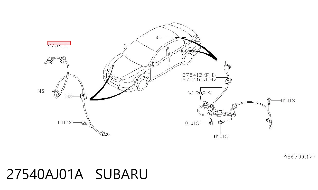 27540AJ01A Subaru Датчик АБС