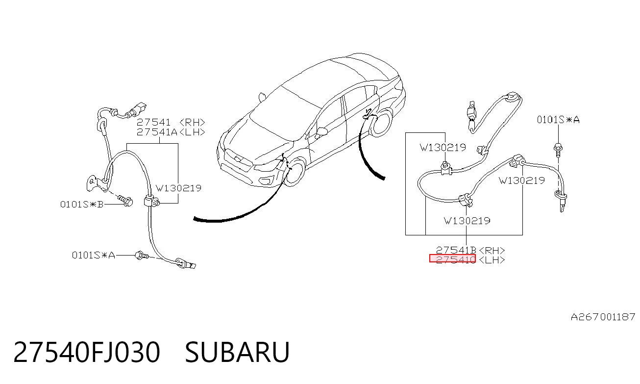 27540FJ030 Subaru Задний левый датчик АБС