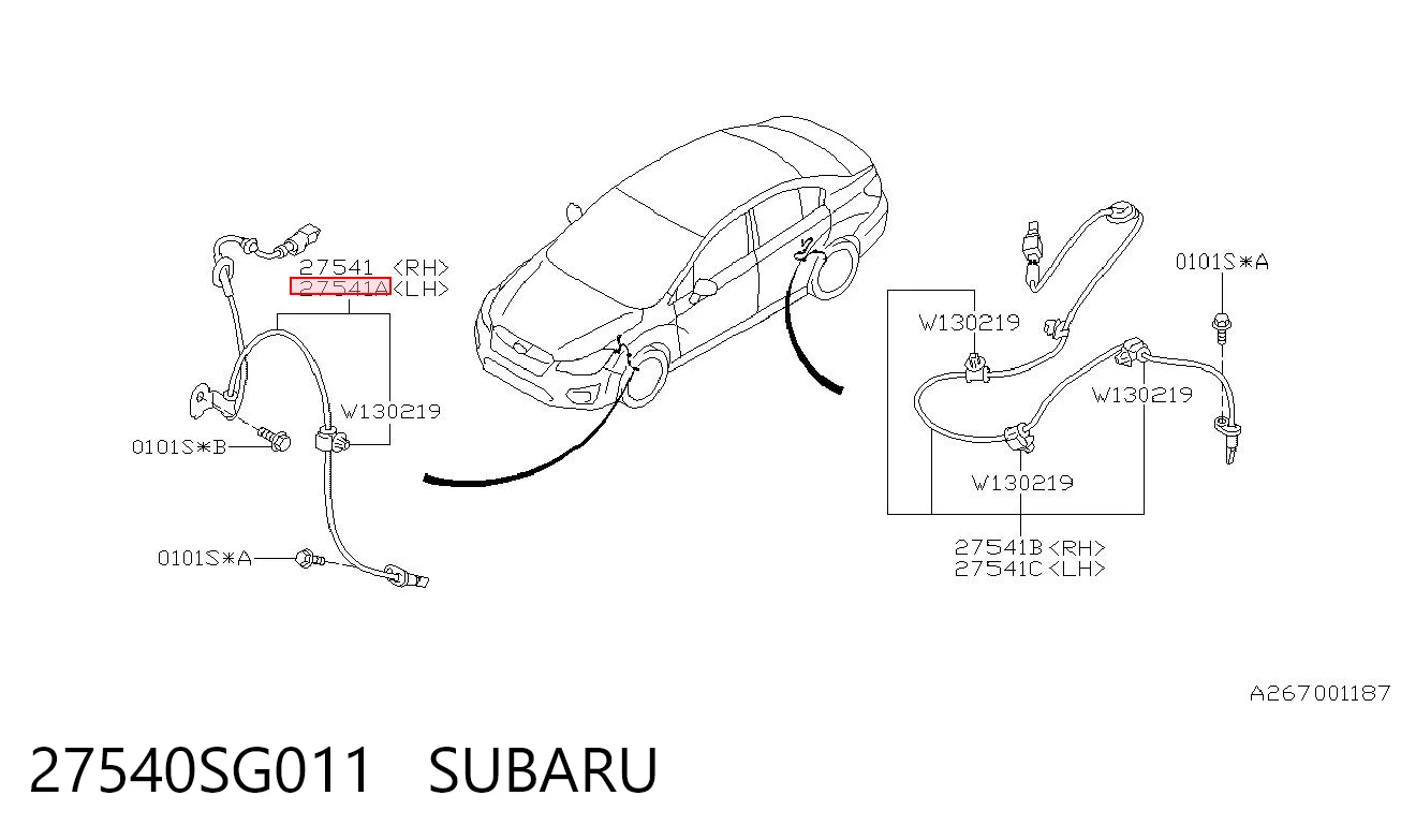27540SG011 Subaru Сенсор АБС