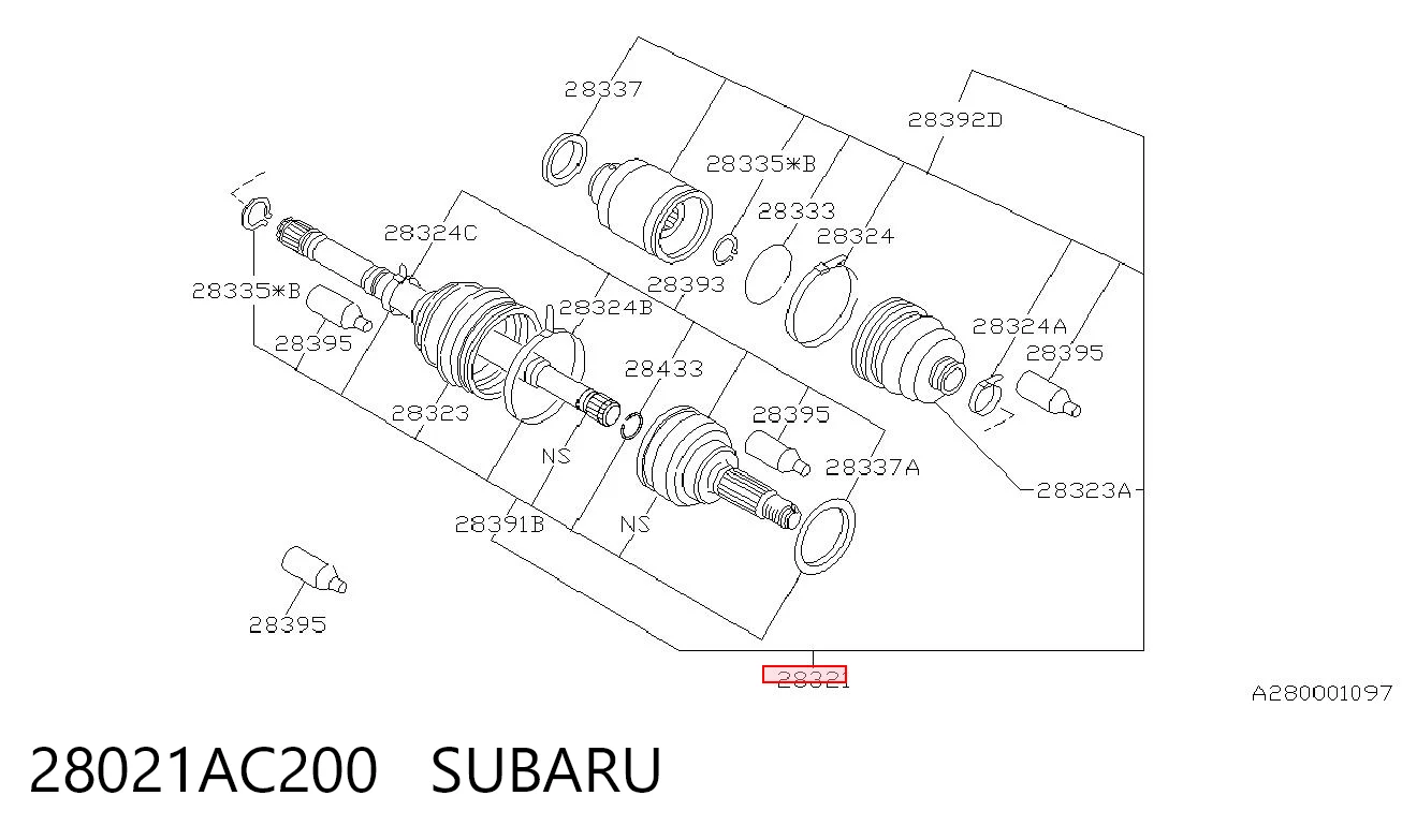  Полуось передняя Subaru Forester 1