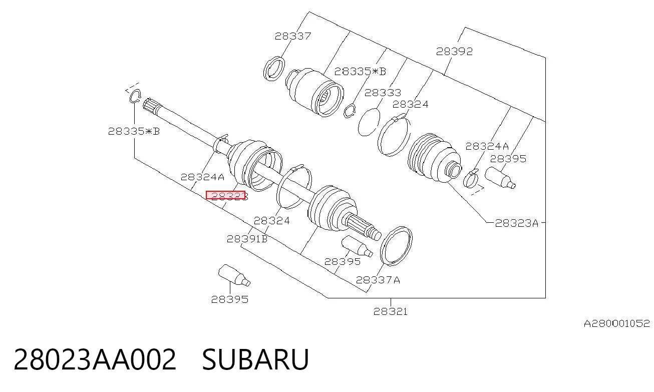 Пыльник ШРУСа наружный Subaru Legacy 2