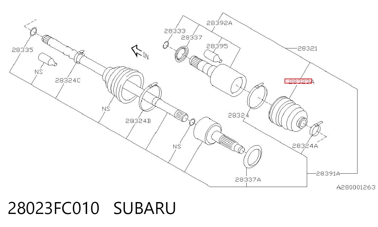  Пыльник ШРУСа внутренний Subaru Forester 2
