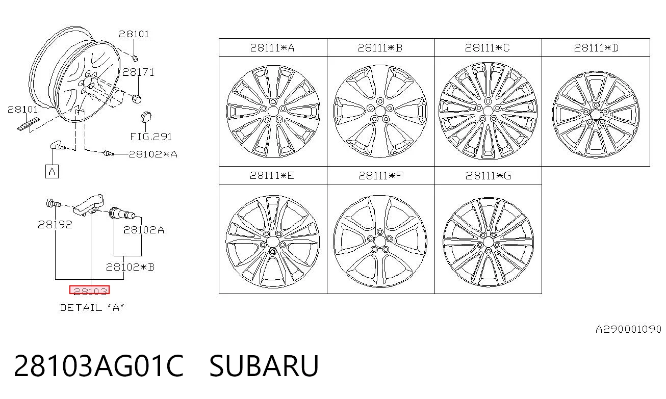 28103AG01C Subaru Манометр воздушный