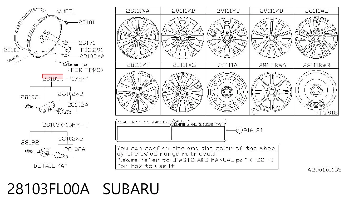 28103FL00A Subaru 