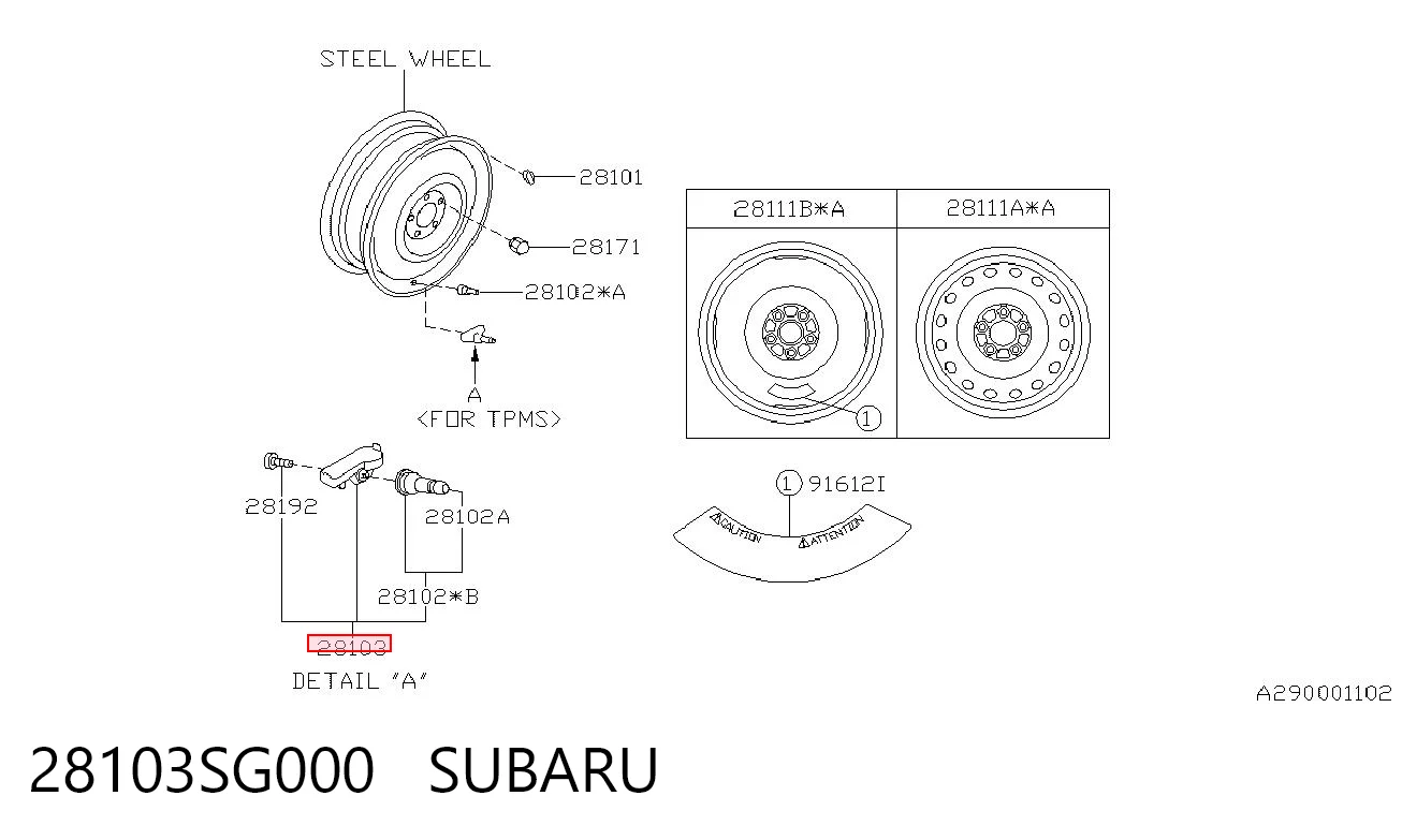 28103SG000 Subaru Манометр воздушный