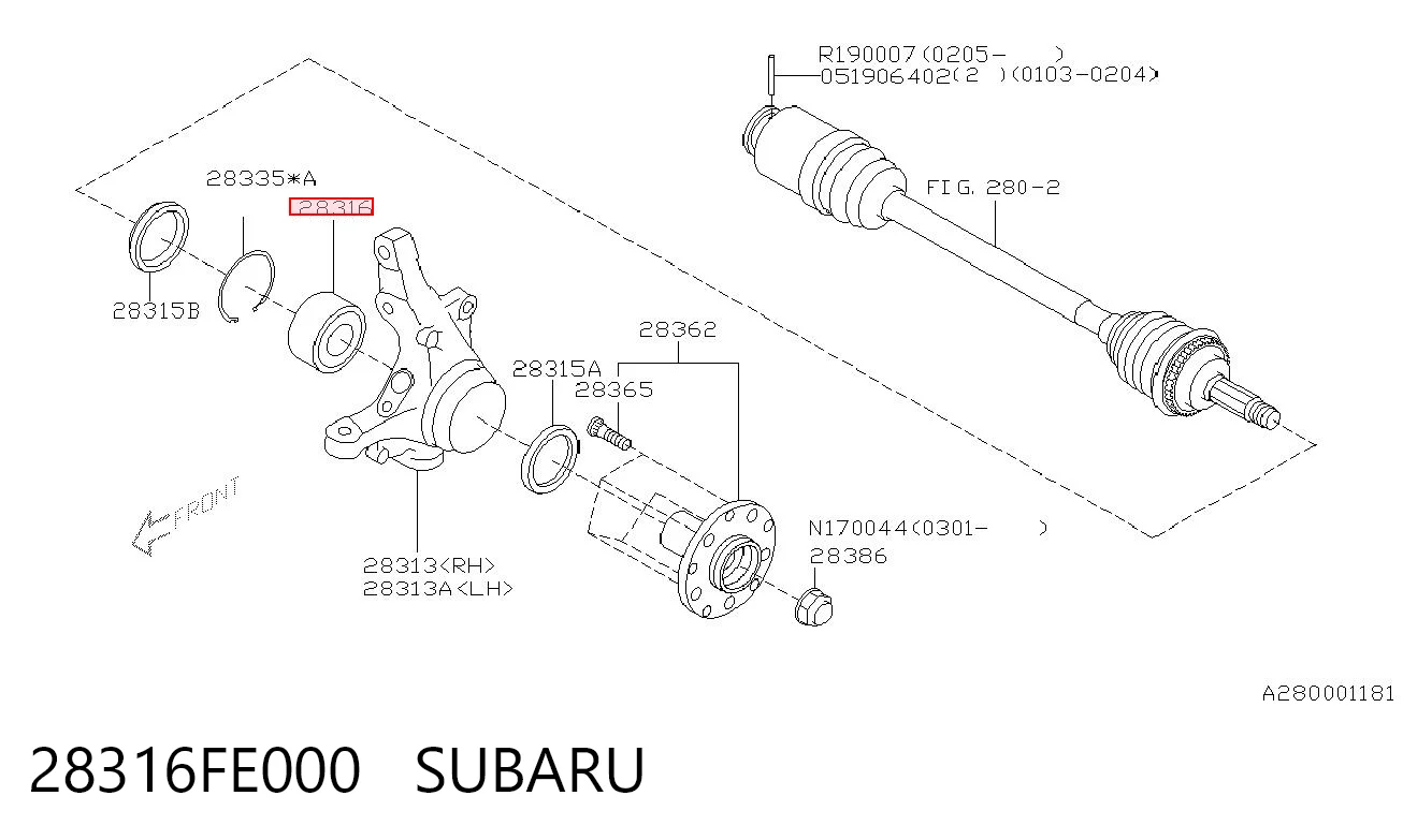  Подшипник ступицы Subaru Impreza 2