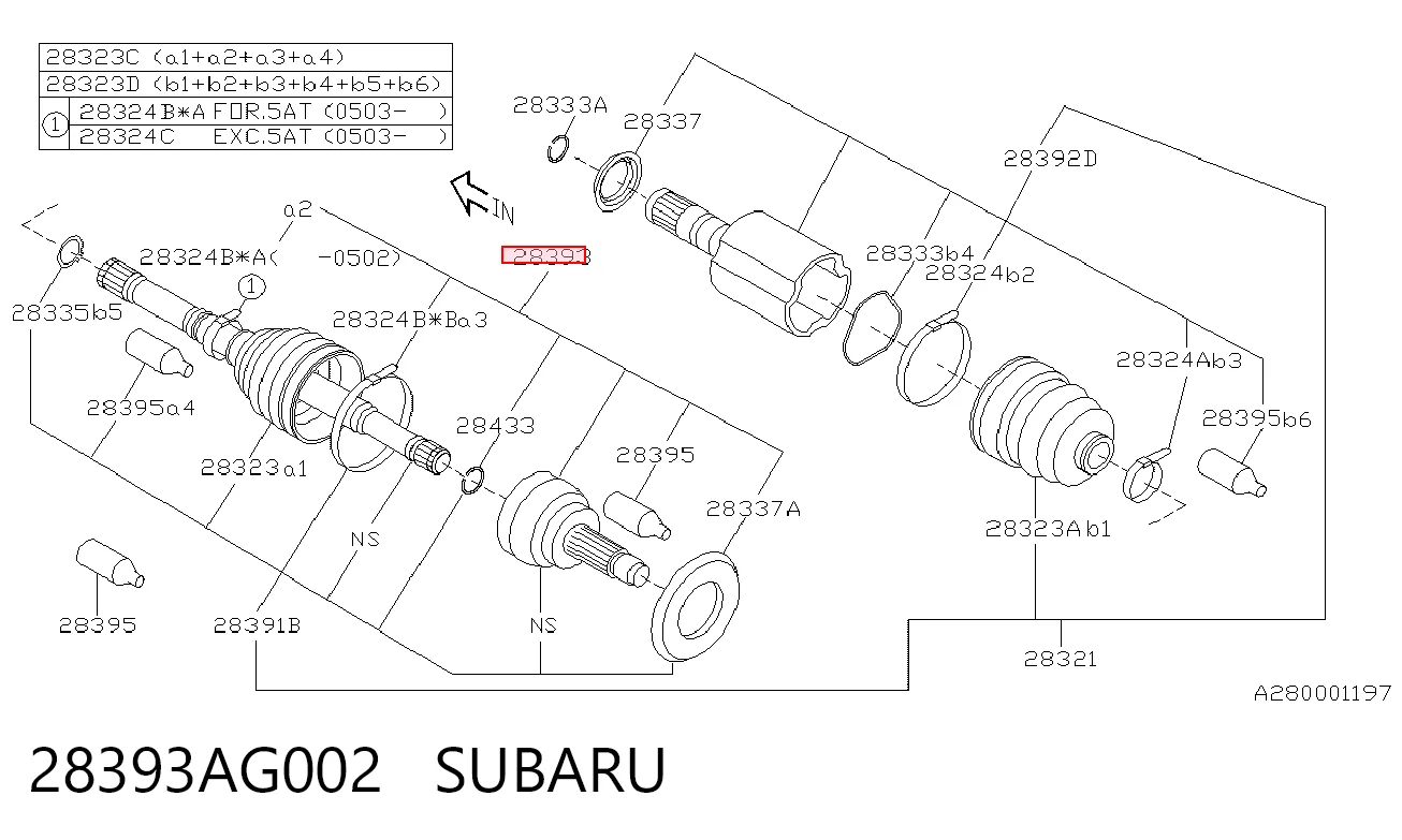 Граната колесная Subaru Legacy IV седан (B13) (2003 - 2009) цена, от 24.68 USD
