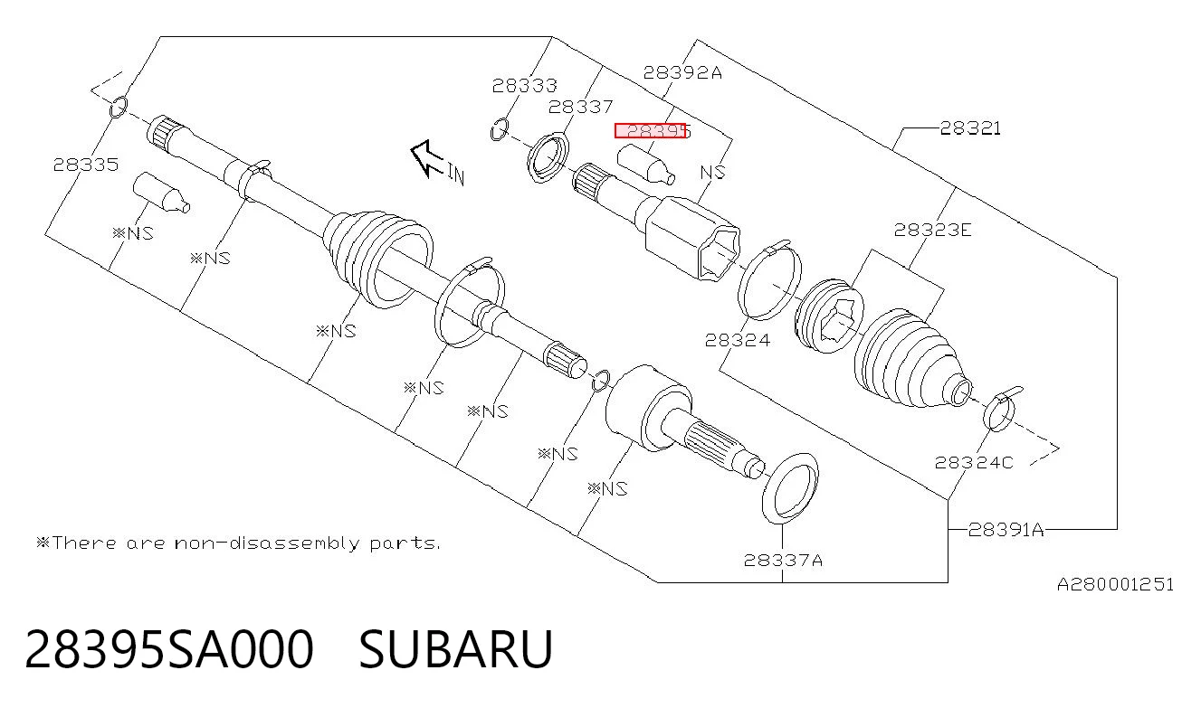 28395SA000 Subaru 