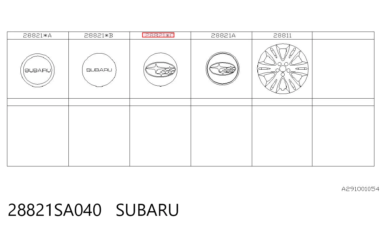 28821SA040 Subaru Колпаки на диски