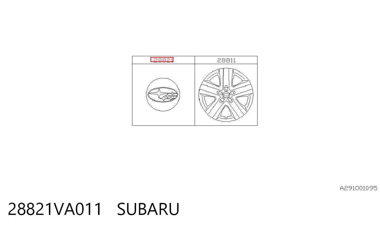 28821VA011 Subaru Колпаки на диски