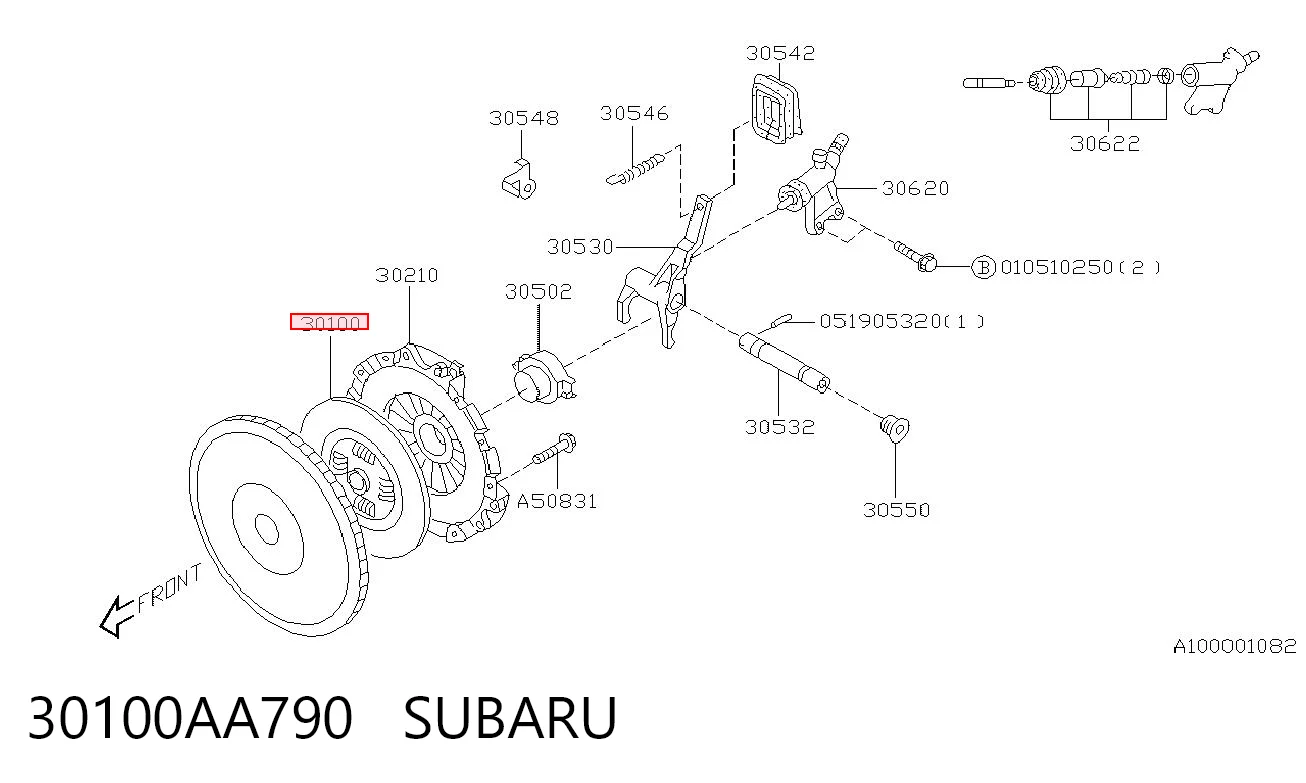 Диск сцепления ведомый на Subaru Impreza III GH