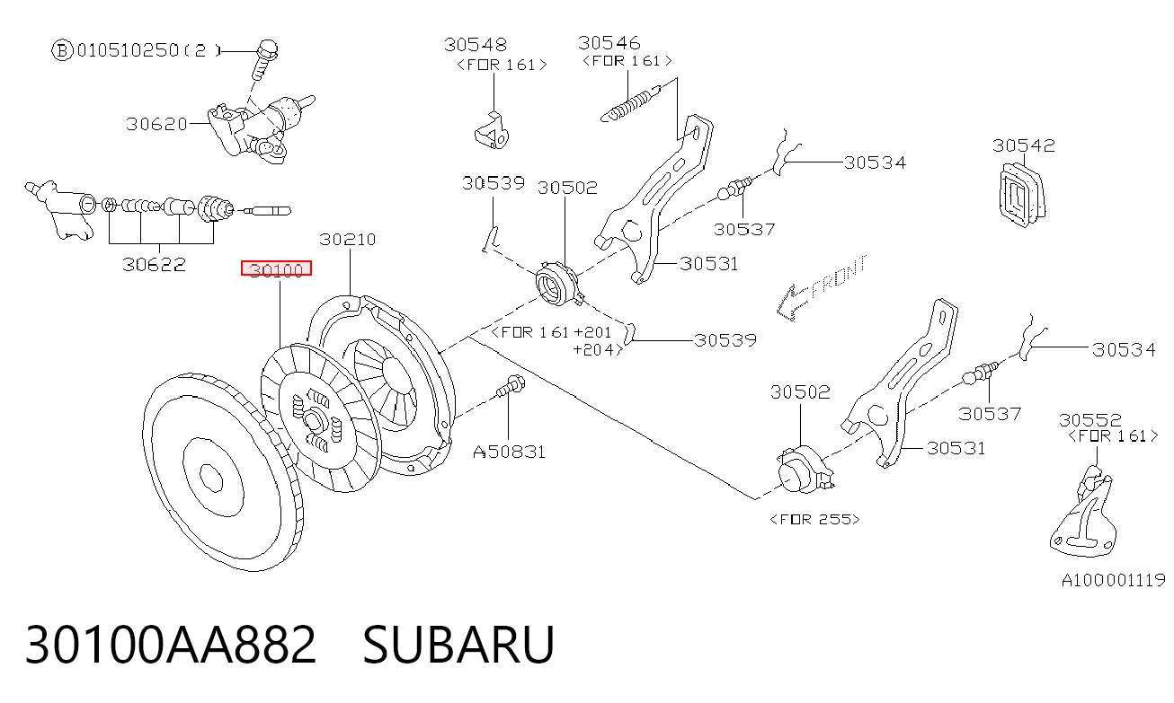 Диск сцепления ведомый на Subaru Impreza III GH