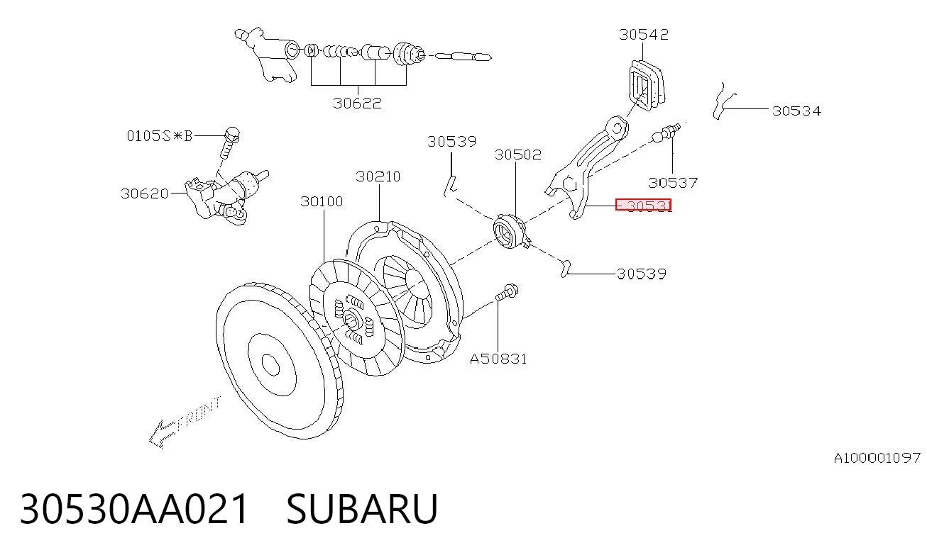 30530AA021 Subaru Вилка сцепления