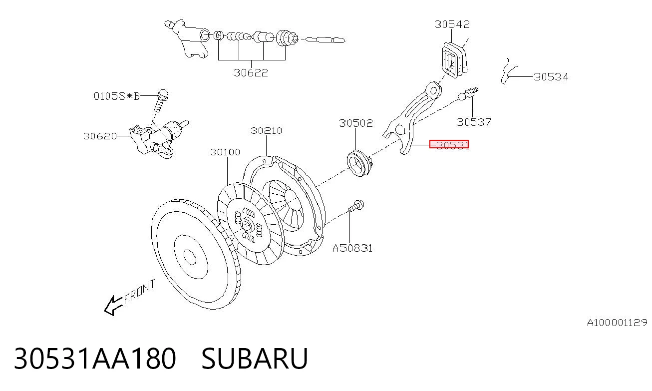 Вилка сцепления на Subaru Impreza III GH
