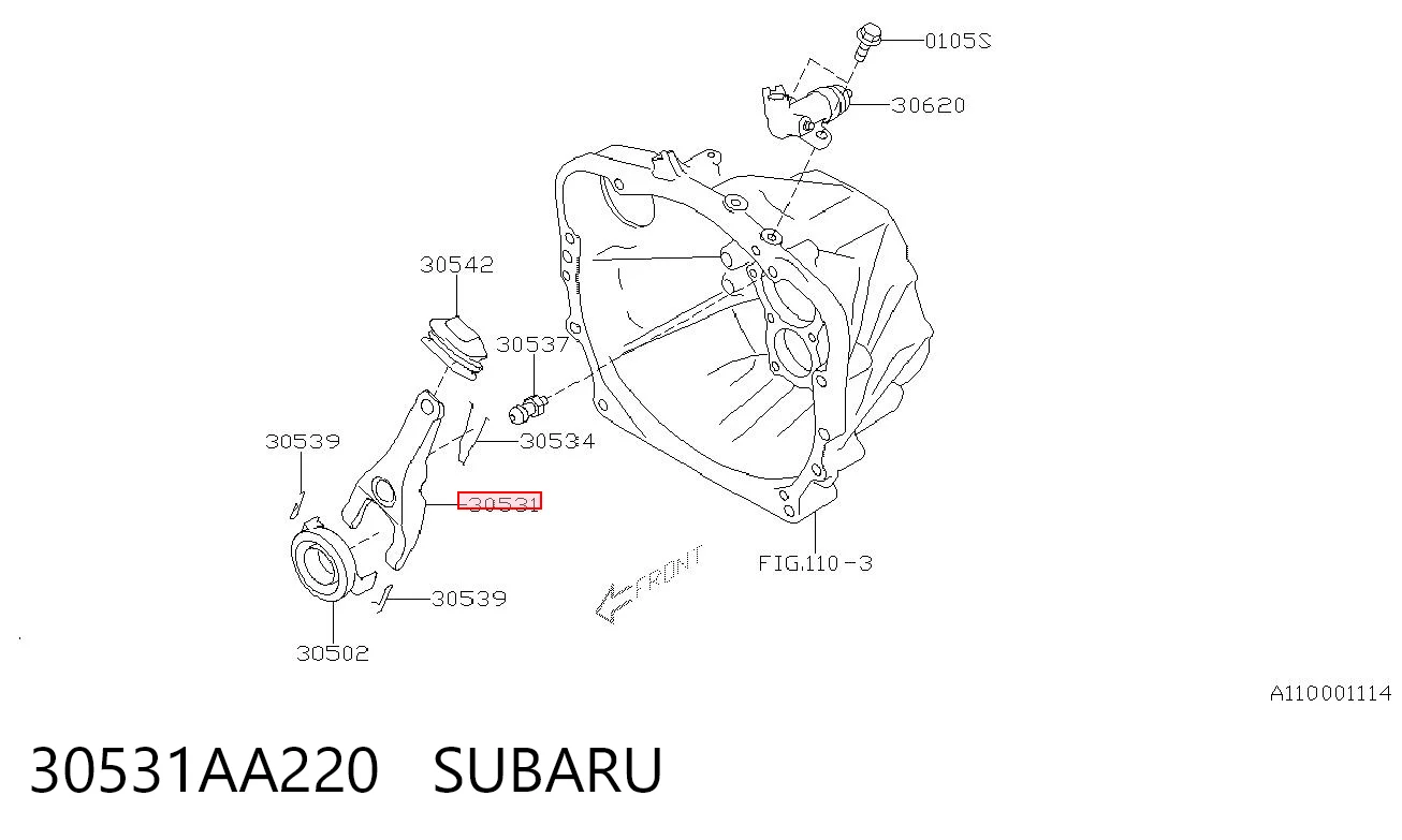 30531AA220 Subaru Вилка сцепления